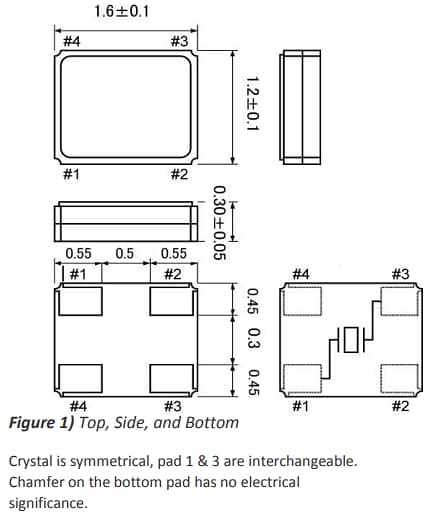ECS ECX-1247 SMD Crystals